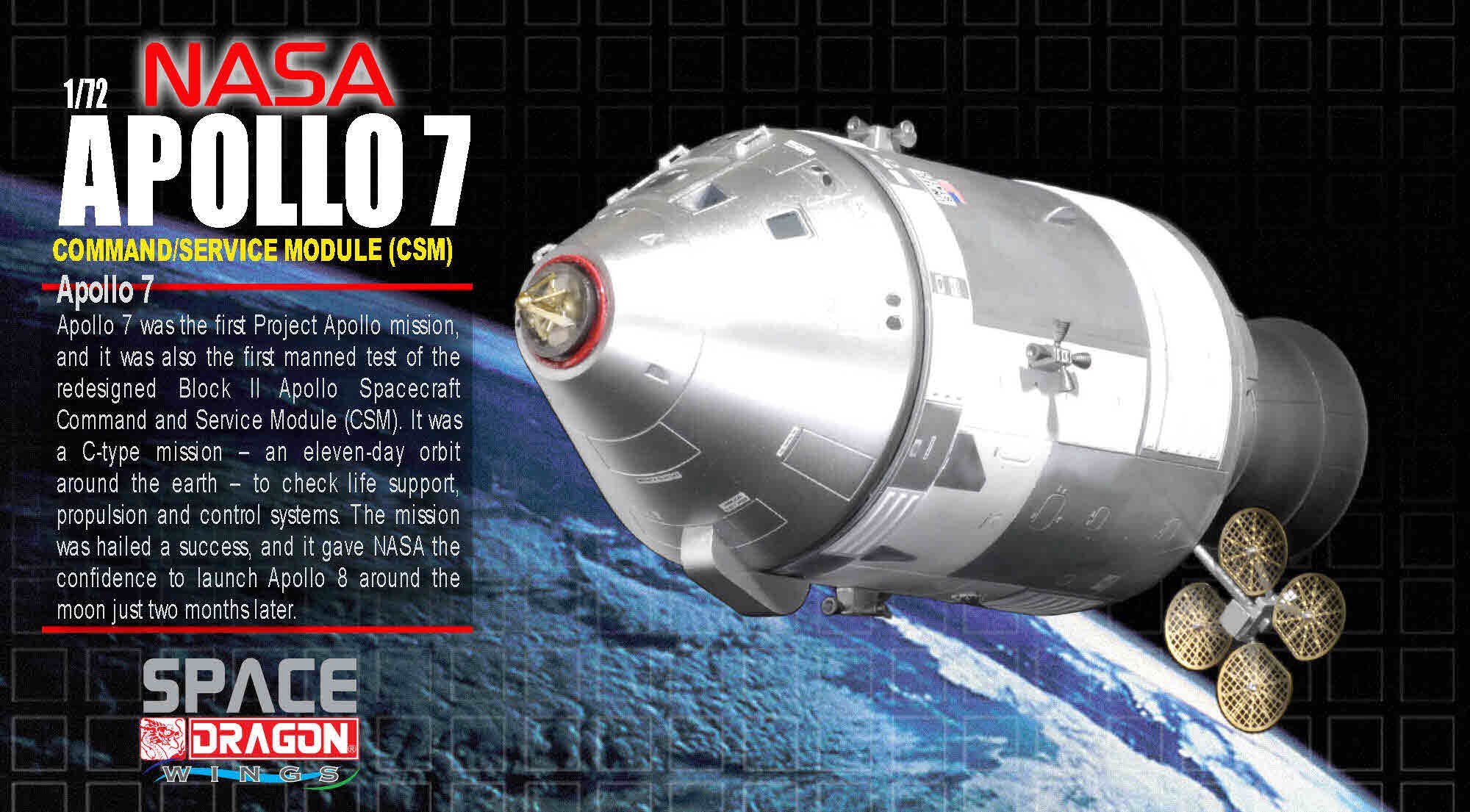 Amazon.com: 1/72 NASA Apollo 7 Command & Service Module (CSM